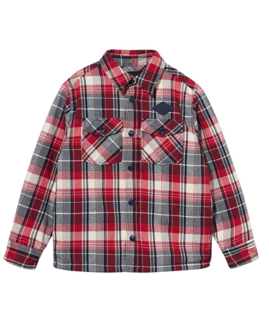 Replay & Sons Overshirt con Orsetto Interno SB8219.050.52838 Bianco Blu Rosso
