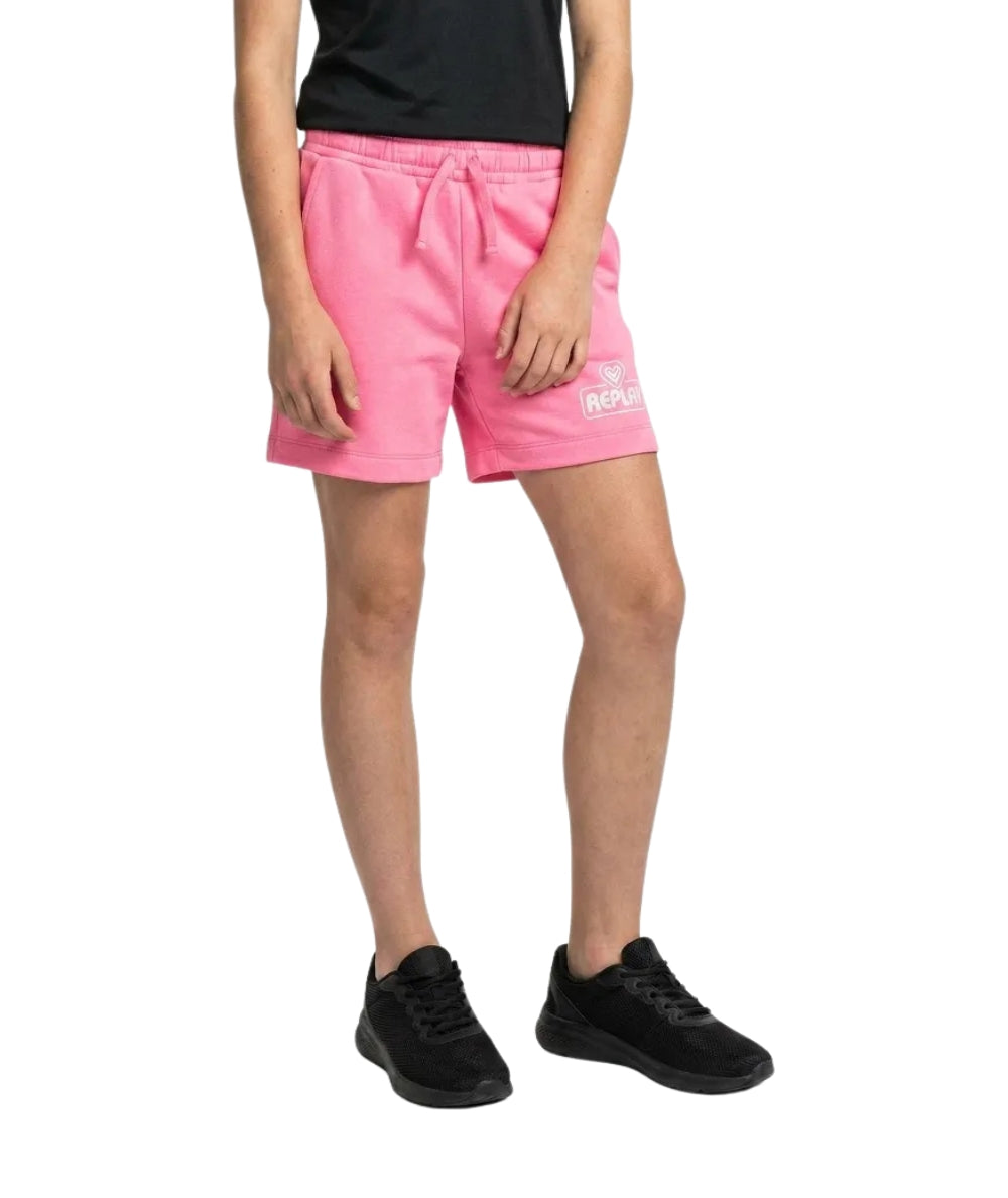 Replay & Sons Shorts con Tasche in Felpa SG9660.050.24080 Rosa Fluo