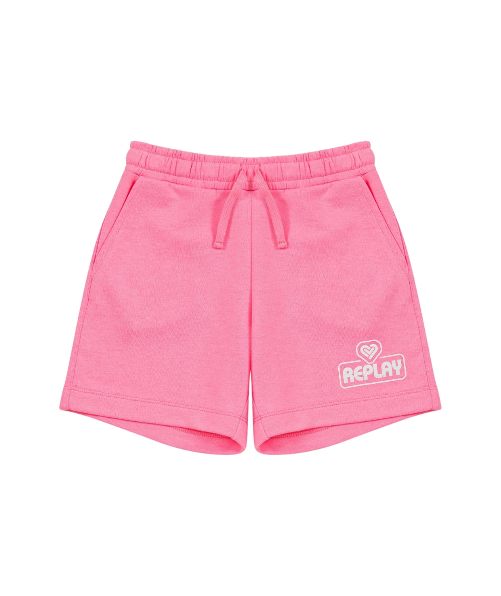 Replay & Sons Shorts con Tasche in Felpa SG9660.050.24080 Rosa Fluo