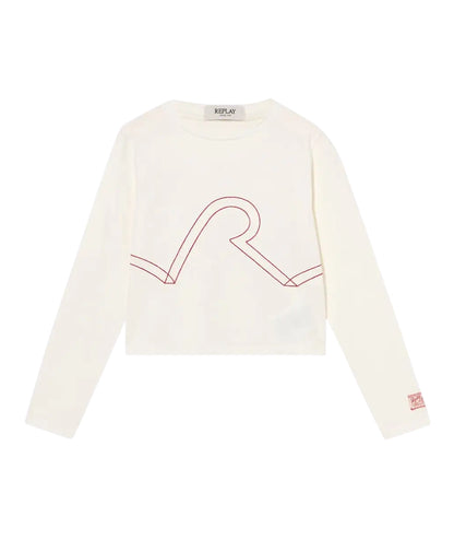 Replay & Sons T-shirt con Ricamo SG7147.052.22973 Bianco