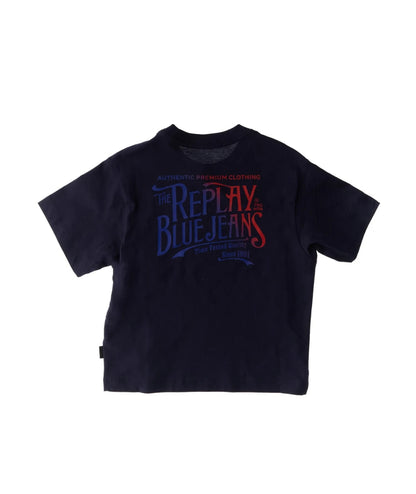 Replay & Sons T-shirt con Scritte SB7356.053.2660 Blu Scuro