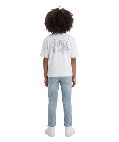 Replay & Sons T-shirt con Scritte in Cotone SB7354.051.22336 Bianco