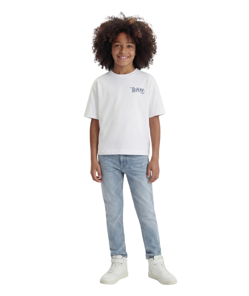 Replay & Sons T-shirt con Scritte in Cotone SB7354.051.22336 Bianco