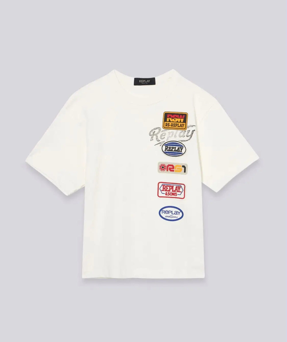 Replay & Sons T-shirt con Stampe SB7354.050.23700 Bianco