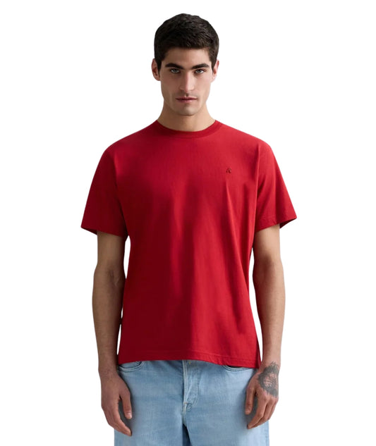 Replay T-shirt Girocollo con Logo R Ricamato M3015.000.2660 Rosso