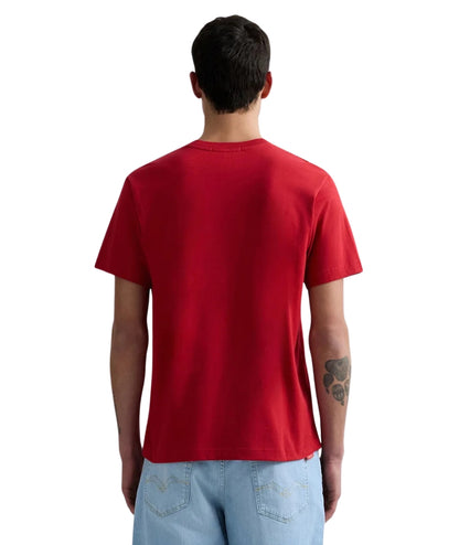 Replay T-shirt Girocollo con Logo R Ricamato M3015.000.2660 Rosso