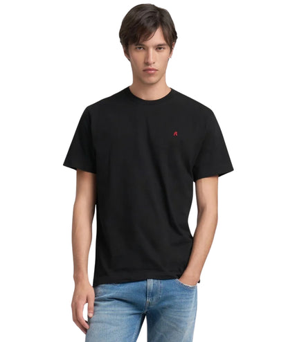 Replay T-shirt MM in Jersey con Ricamo M3015.000.2660 Nero