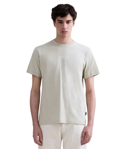 Replay T-shirt con Girocollo in Jersey M3347.000.2660 Beige