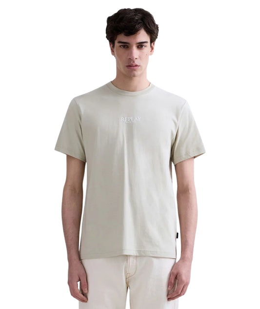 Replay T-shirt con Girocollo in Jersey M3347.000.2660 Beige