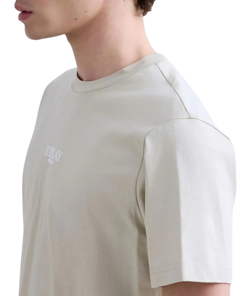 Replay T-shirt con Girocollo in Jersey M3347.000.2660 Beige