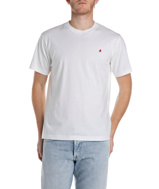Replay T-shirt in Cotone a Girocollo M3015.000.2660 Bianco