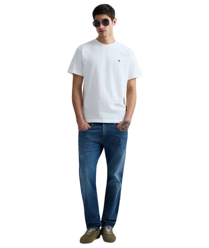 Replay T-shirt in Cotone a Girocollo M3015.000.2660 Bianco