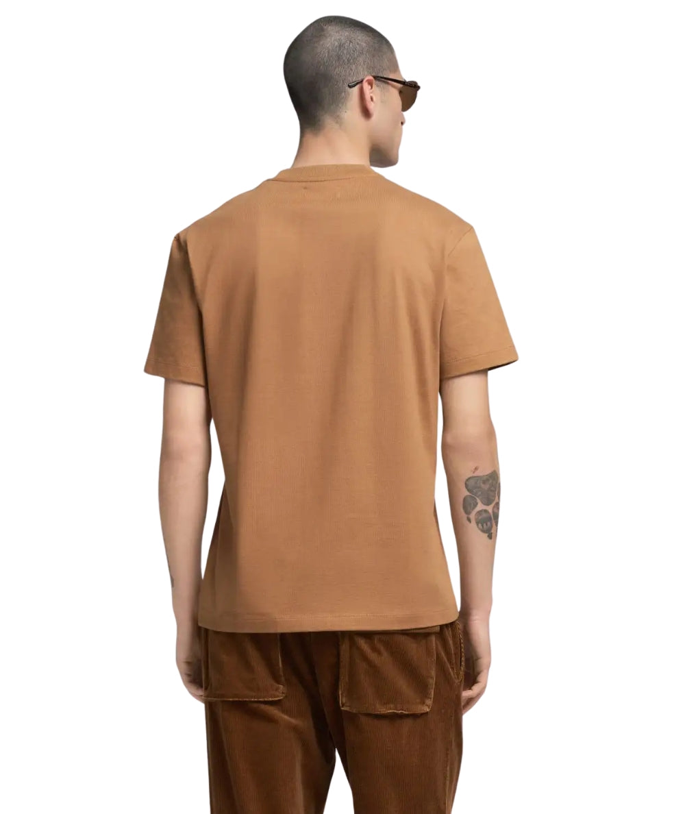 Replay T-shirt in Cotone con Ricamo M3249.000.23938 Arancio Ruggine