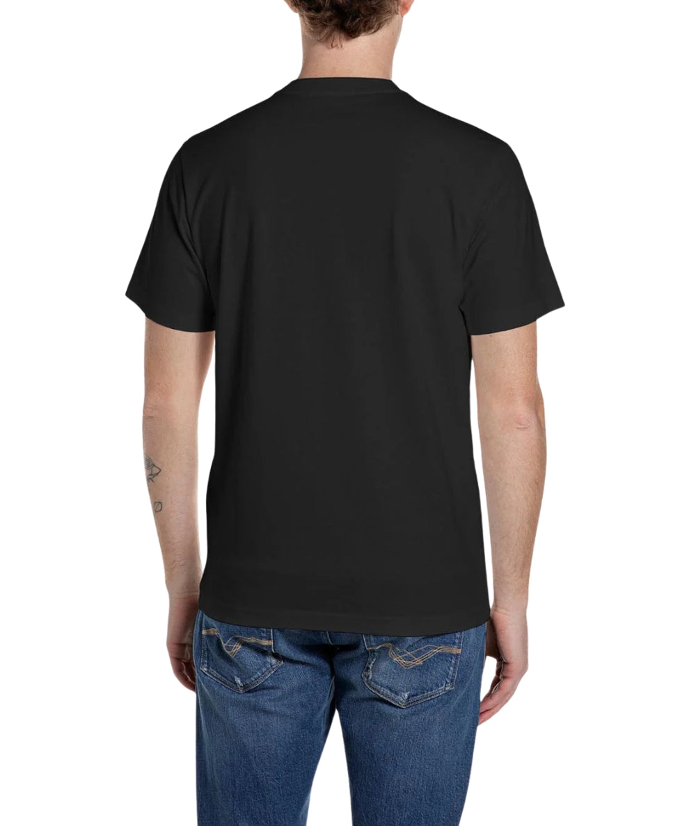 Replay T-shirt in Cotone con Stampa M3546.000.23608P Nero