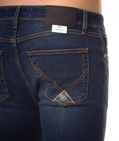 Roy Roger's Jeans 517 Denim Elasticizzato Carlin RRU075D0210005 Blu