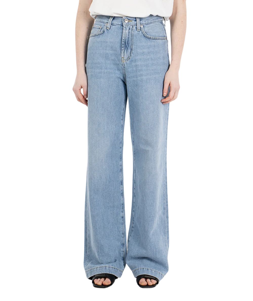 Roy Roger's Jeans Marta a Palazzo in Cotone e Lyocell RND091D7363151