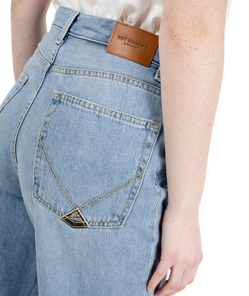 Roy Roger's Jeans Marta a Palazzo in Cotone e Lyocell RND091D7363151