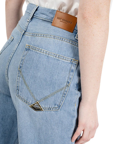 Roy Roger's Jeans Marta a Palazzo in Cotone e Lyocell RND091D7363151