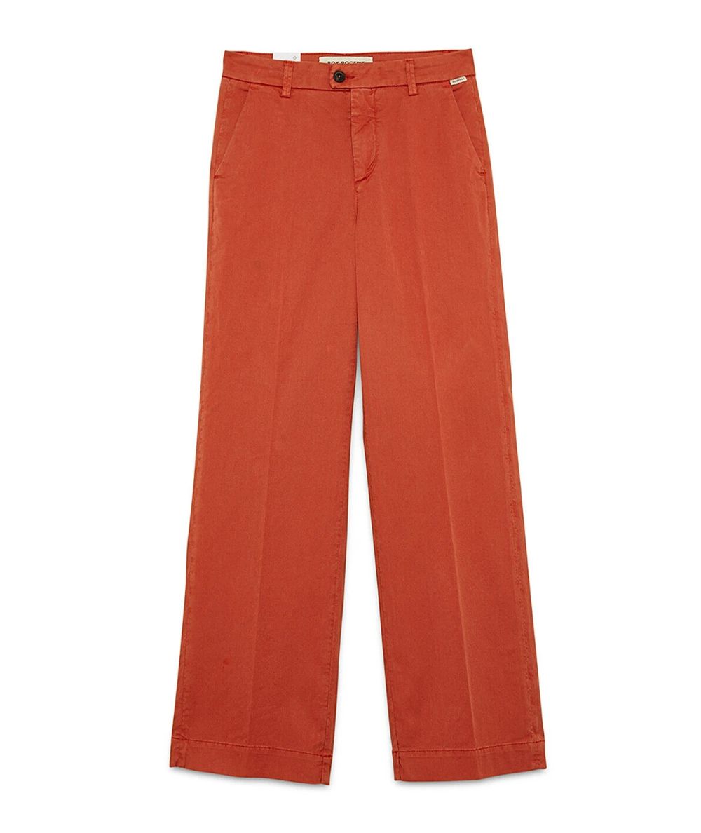 Roy Roger's  Pant Chino Lais Cotone Lyocell RND041P3810127 Arancione