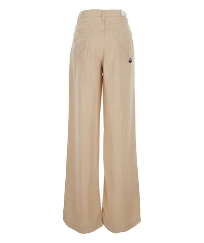Roy Roger's Pantalone a Palazzo Marta RND091CR560569 Beige Sabbia
