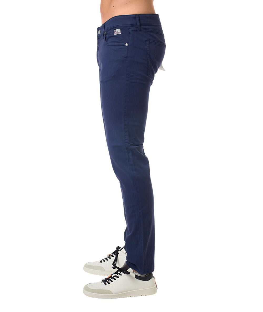 Roy Roger's  Pantaloni 517 Plain Drill Crow RRU089P0370127.C0011 Blu Royal