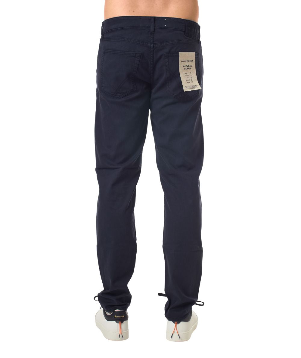 Roy Roger's Pants 517 Plain Drill Crow RRU089P0370127 Navy Blue