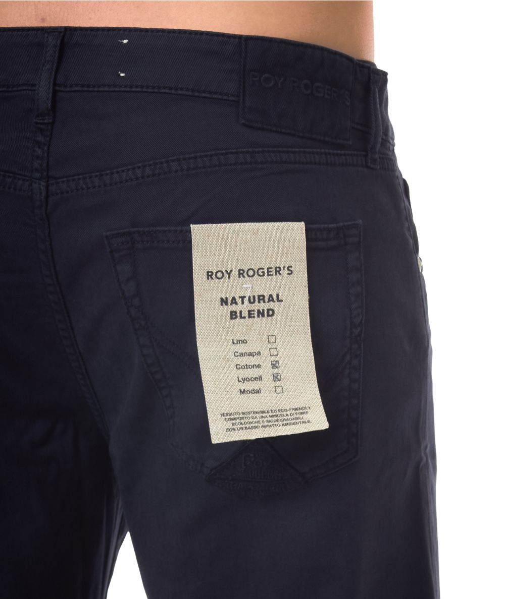 Roy Roger's Pants 517 Plain Drill Crow RRU089P0370127 Navy Blue