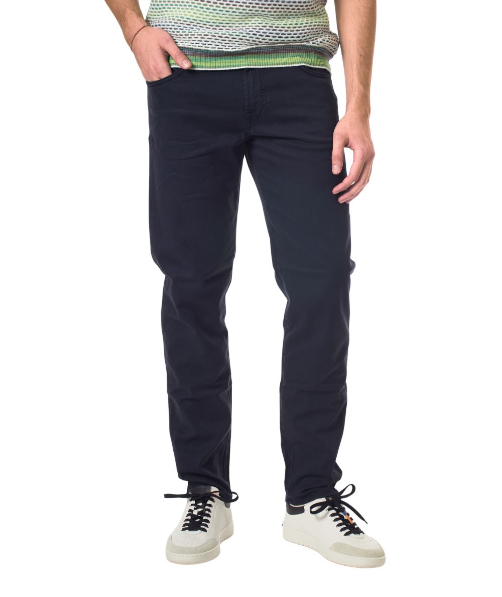 Roy Roger's Pantaloni 517 Plain Drill Crow RRU089P0370127 Blu Navy
