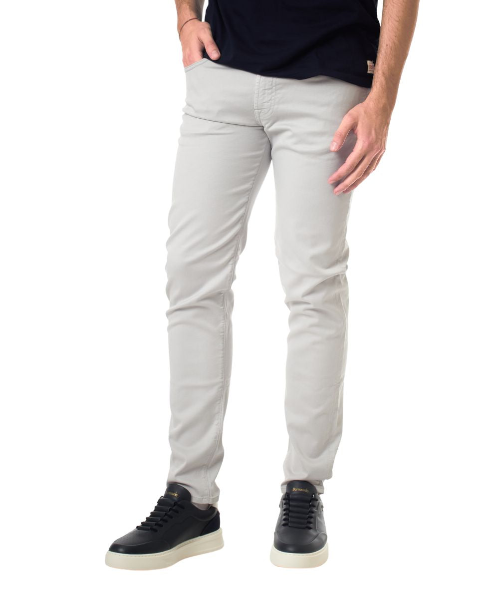 Roy Roger's 517 Plain Drill Crow Pants RRU089P0370127 C0363 Pearl Grey