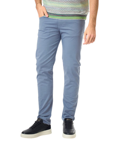Roy Roger's  Pantaloni 517 Plain Man Gabard RRU089C9250112.C0357 Celeste