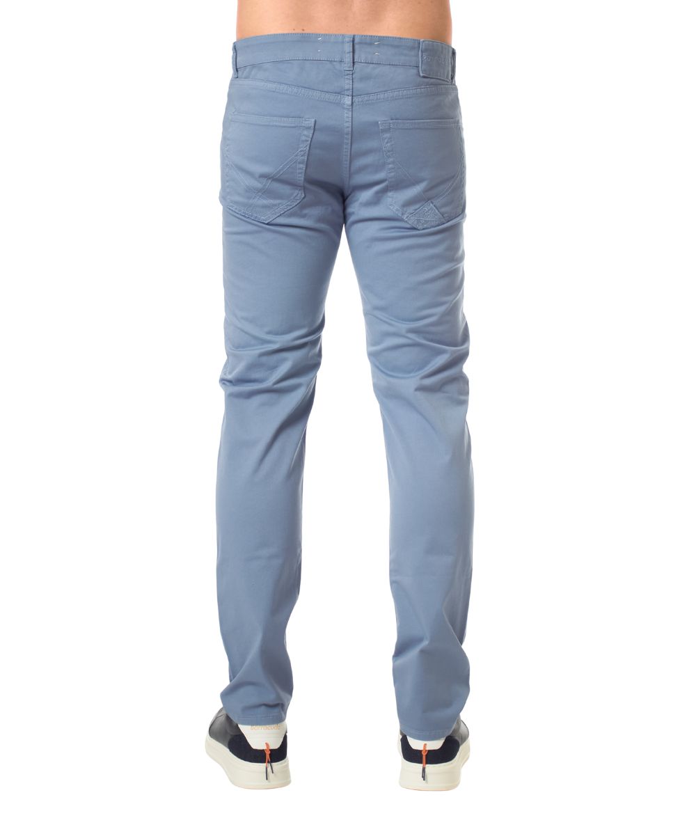 Roy Roger's  Pantaloni 517 Plain Man Gabardina RRU089C9250112.C0357 Celeste
