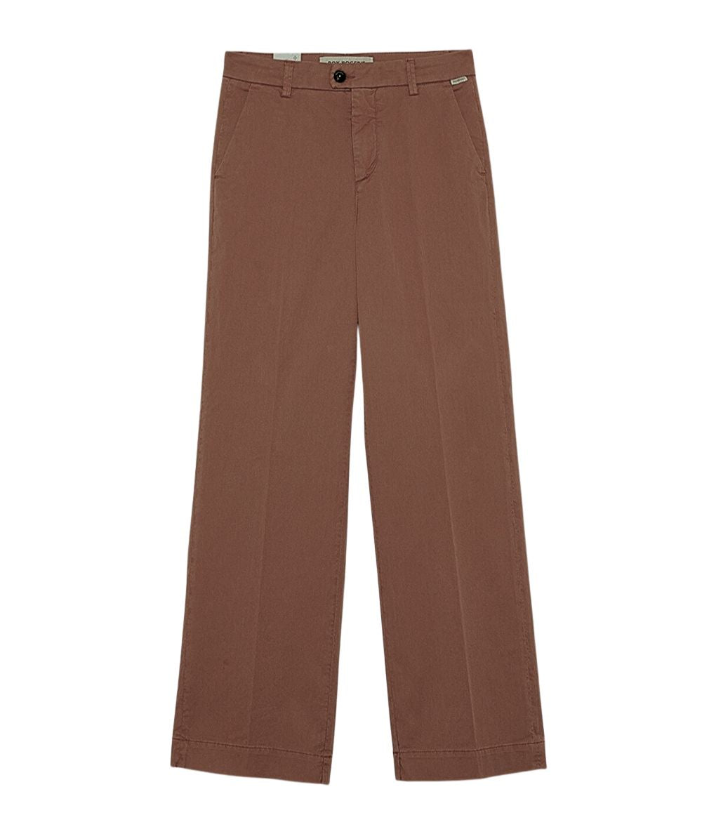 Roy Roger's Pantaloni Chino Lais in Cotone e Lyocell RND041P3810127 Marrone c0241