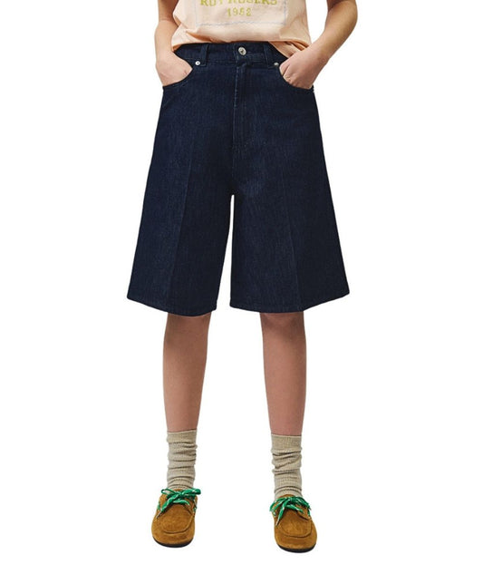 Roy Roger's Bermuda a Vita Alta Billy in Denim RND90282D6850021 Denim