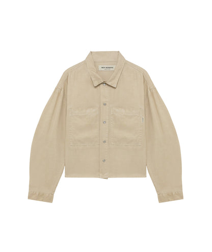 Roy Roger's Camicia con Tasche Fatigue in Tencell  RND90314CR560569 Beige