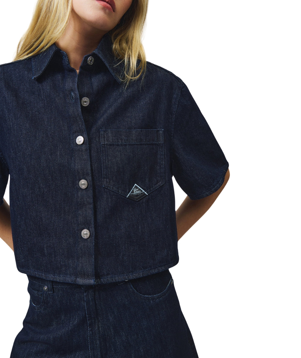 Roy Roger's Camicia in Denim Cropped RND90141D6850021  Denim