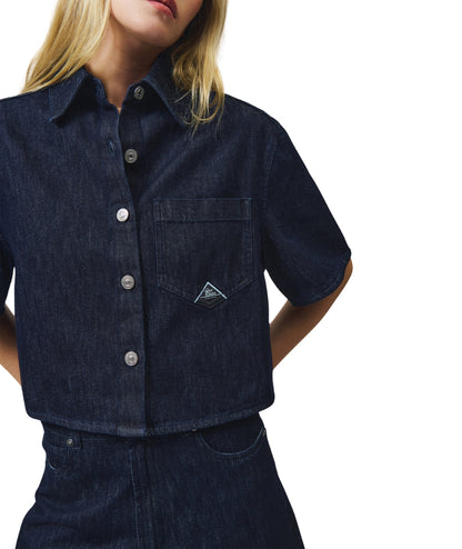 Roy Roger's Camicia in Denim Cropped RND90141D6850021  Denim