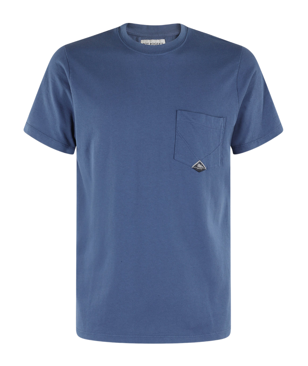 Roy Roger's T-shirt Pocket con Taschino RRU90048CA160111 Blu