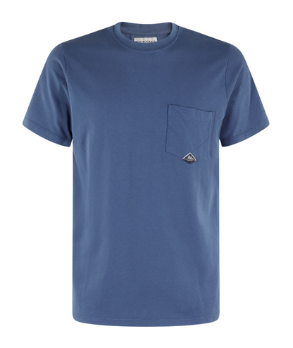 Roy Roger's T-shirt Pocket con Taschino RRU90048CA160111 Blu