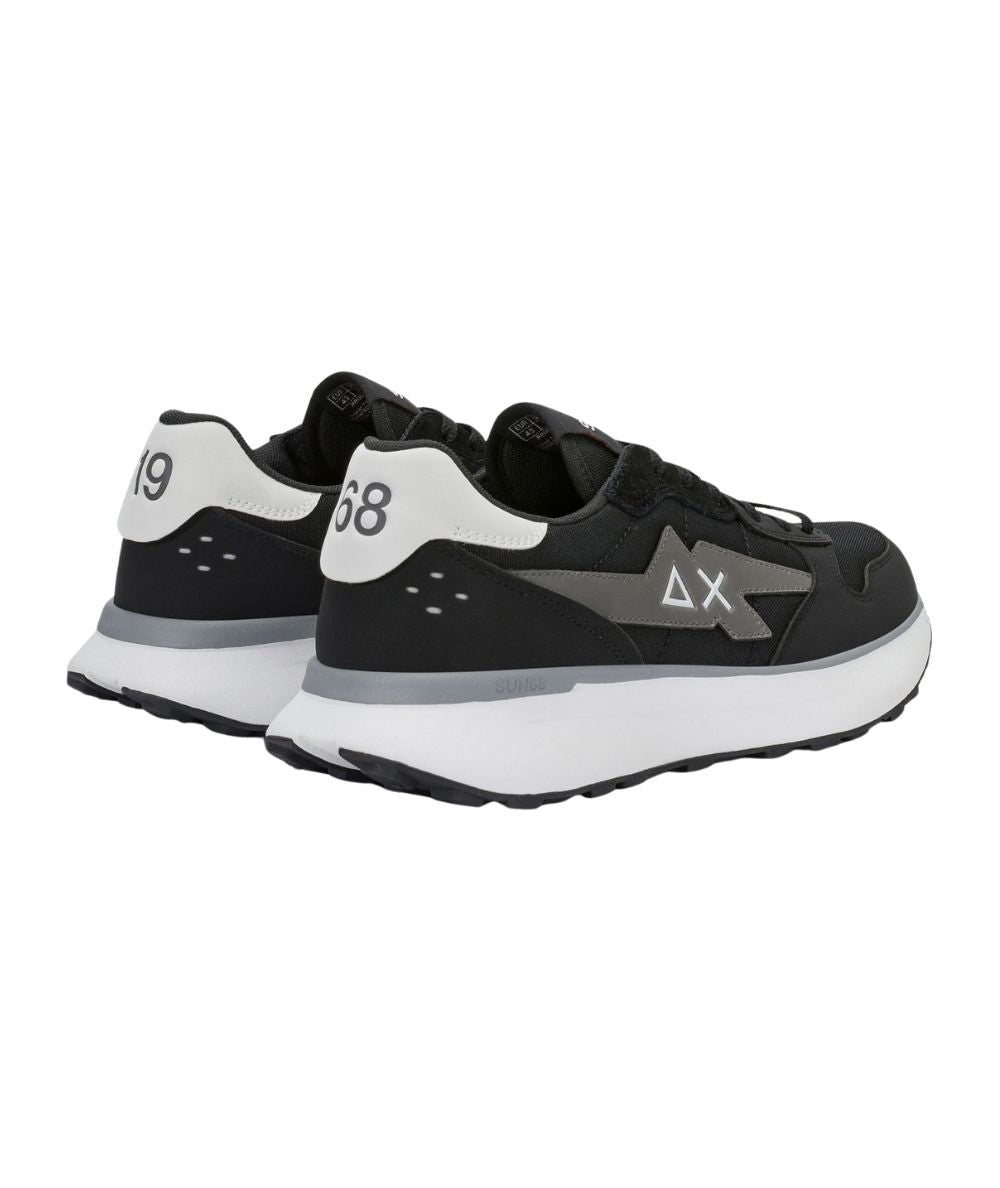 SUN68 Sneakers in PU e Nylon Niki 4.0 Solid Z46133 Nero