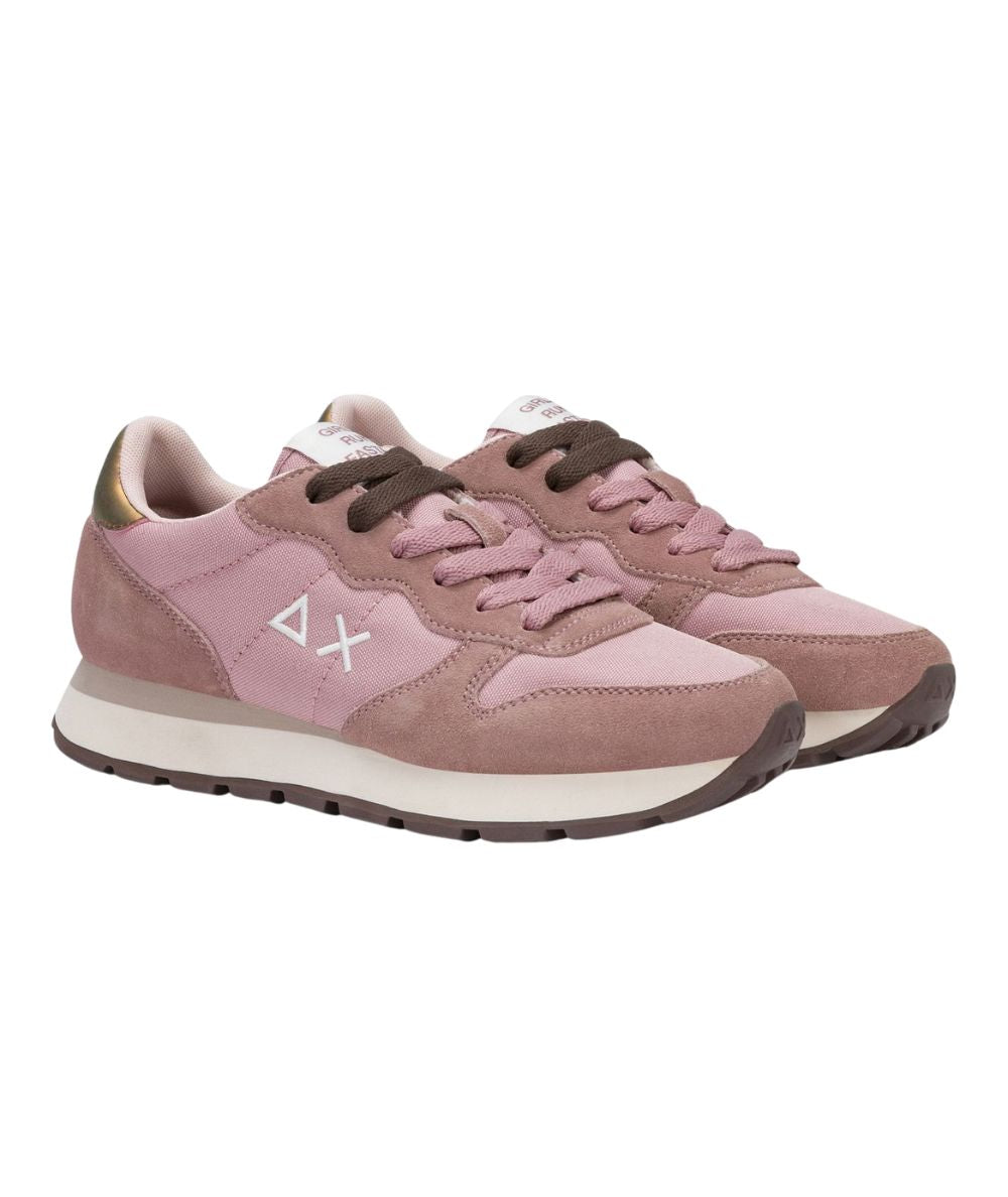 SUN68 Sneakers in Suede e Nylon Ally Solid Z46201 Rosa Malva
