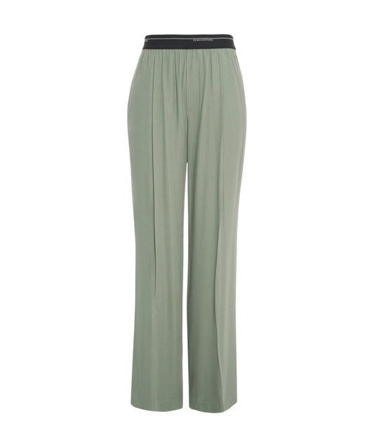 Semicouture Pantalone a Gamba Morbida con Elastico Nayara Y6SI29 Verde