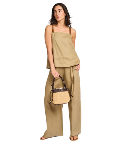 Semicouture Pantaloni in Lino Jhonny S5SN42 Beige