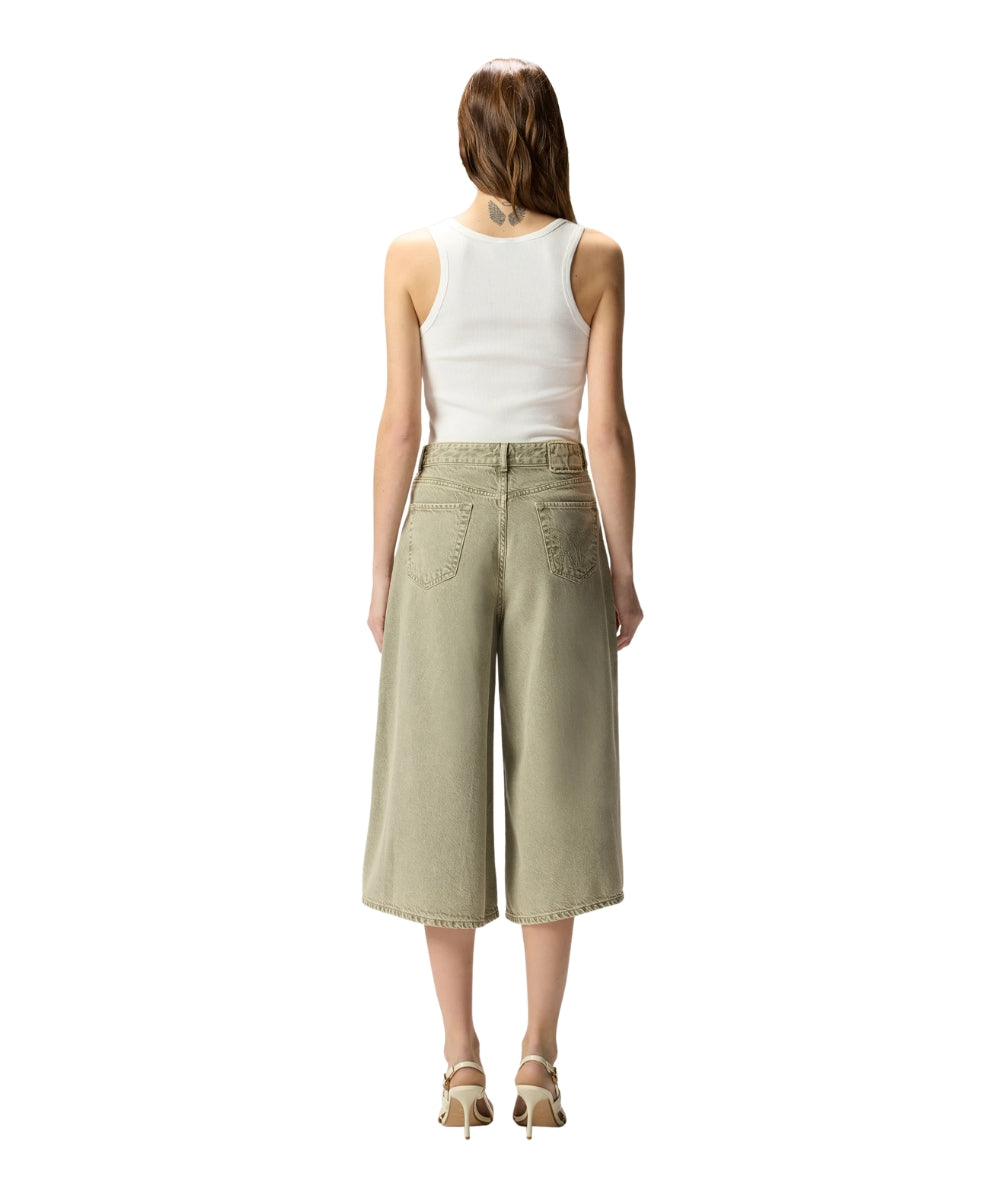 Pinko Canotta a Costine con Logo Dorato Calcolatore 100807 A338 Bianco