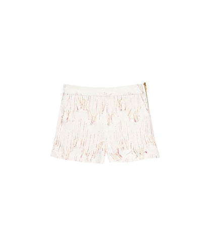 Shirtaporter Shorts in Tweed Sfrangiato TR4079 Bianco Panna