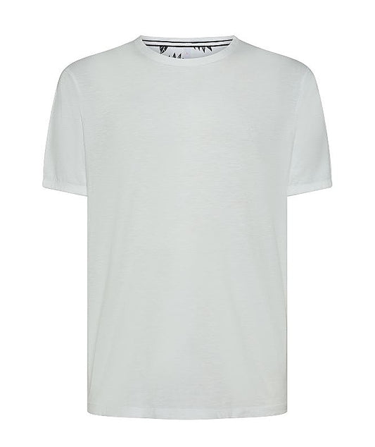 Sun68 T-shirt Stondata in Cotone Fiammato T35118 Bianco
