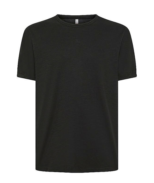 Sun68 T-shirt Stondata in Cotone Fiammato T35118 Nero
