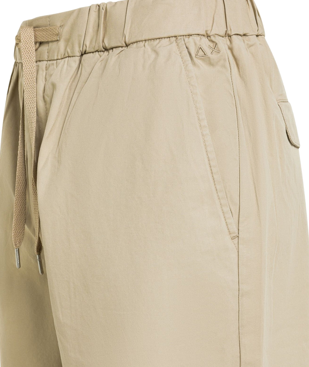 Sun68 Bermuda Misto Cotone con Coulisse in Vita B36106 Beige