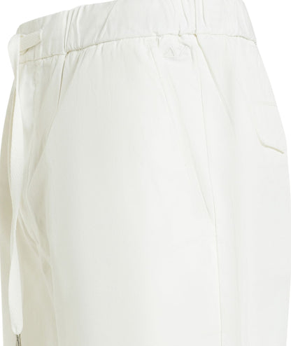 Sun68 Bermuda Misto Cotone con Coulisse in Vita B36106 Bianco