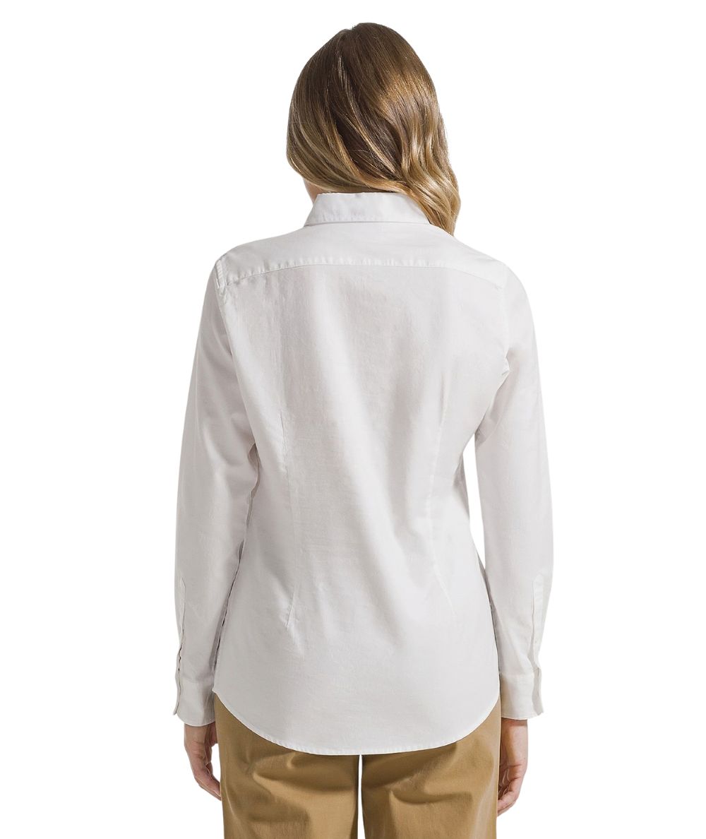 Sun68 Camicia di Cotone Botton Down S46201 Bianco