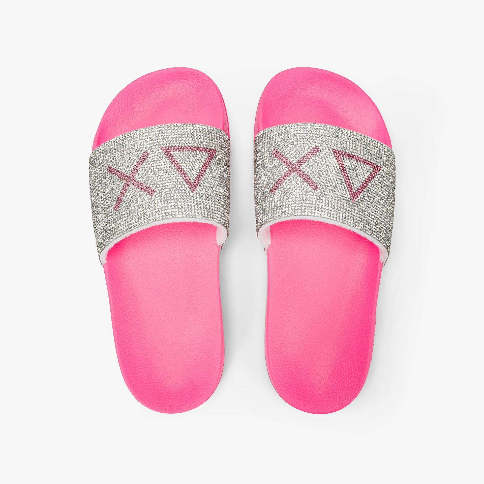 Sun68 Ciabatte con Fascia Strass X36211 Fucsia